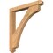 Ekena Millwork Legacy Arts and Crafts Smooth Bracket w/ Offset Brace, Western Red Cedar, 5 1/2"W x 40"D x 44"H BKT0604X40X44LEC03SWR - alternate 1